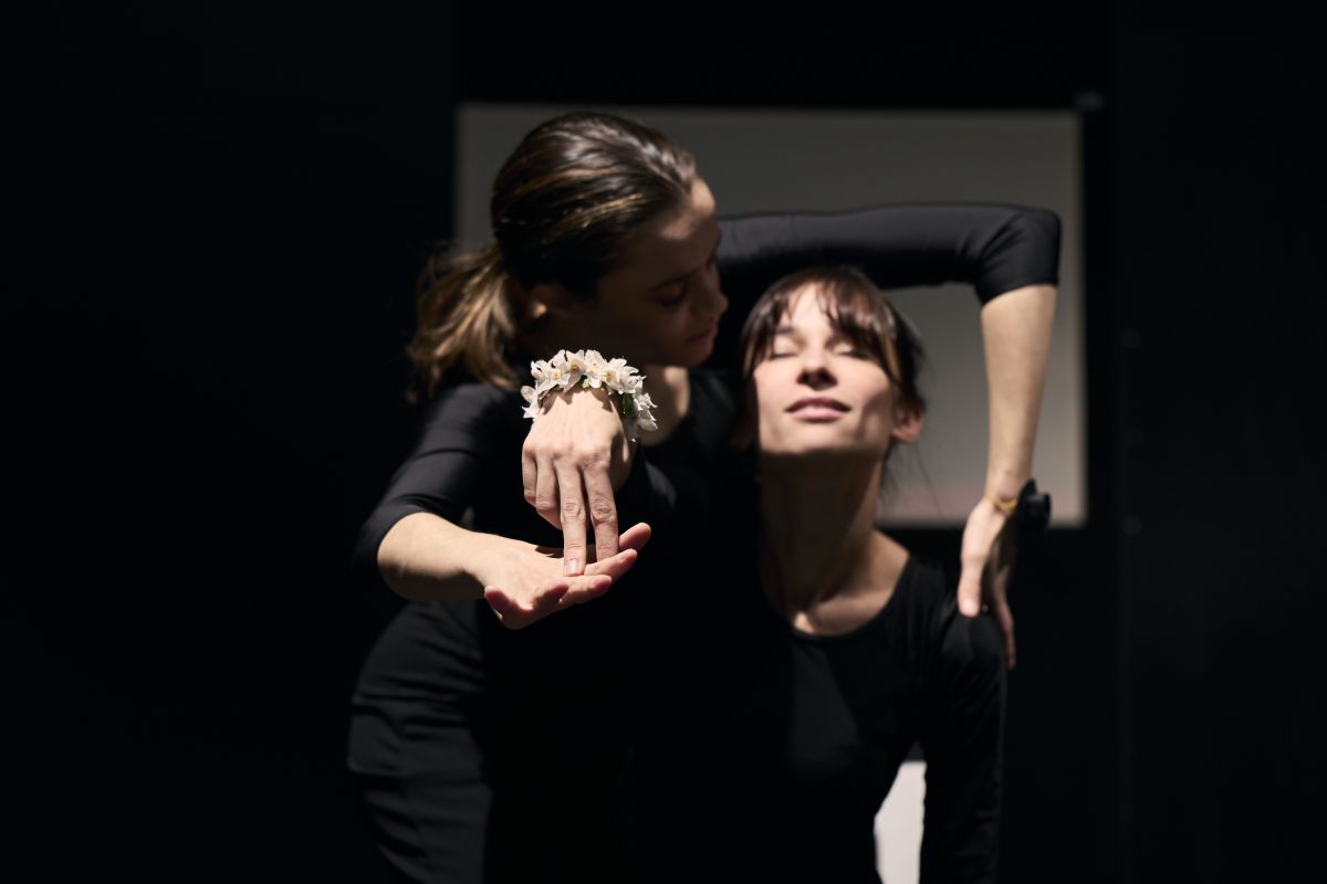 Las actrices en un momento de la interpretación