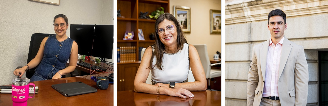 María Martínez, Virginia Castellano y Román Martínez