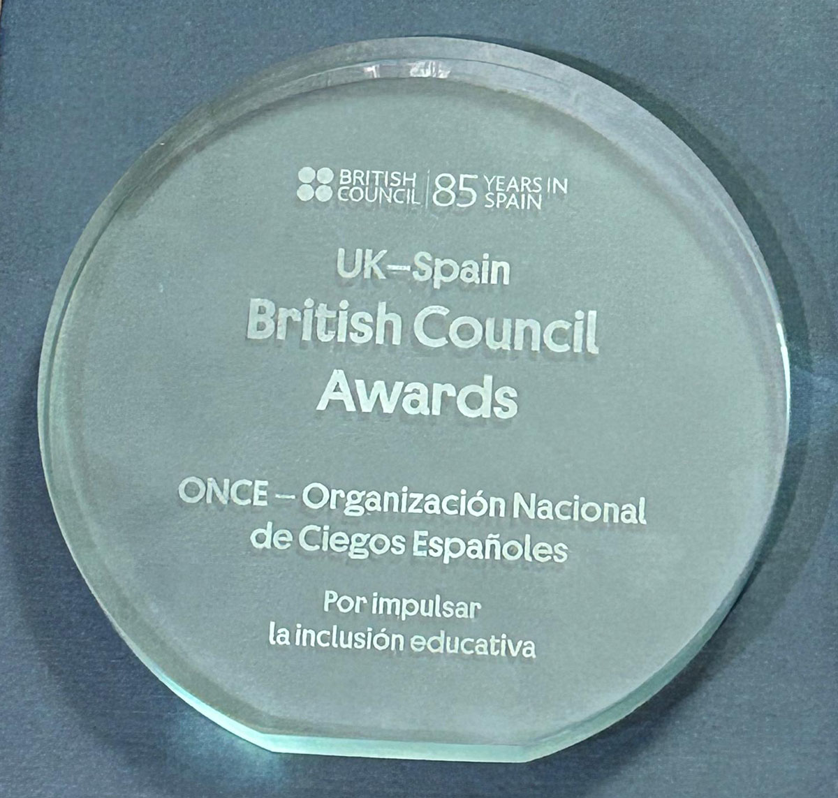 Galardón entregado a la ONCE