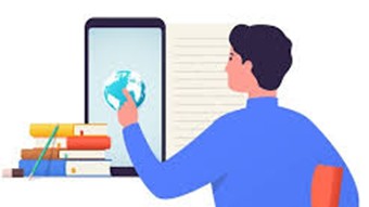 cursillista que actúa sobre una pantalla de teléfono móvil