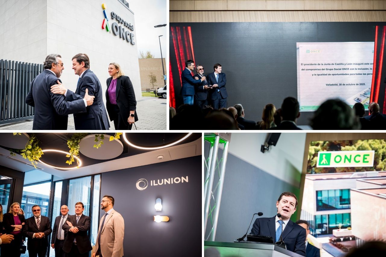 Diversas imágenes de la inauguración de la sede del Grupo Social ONCE en Valladolid