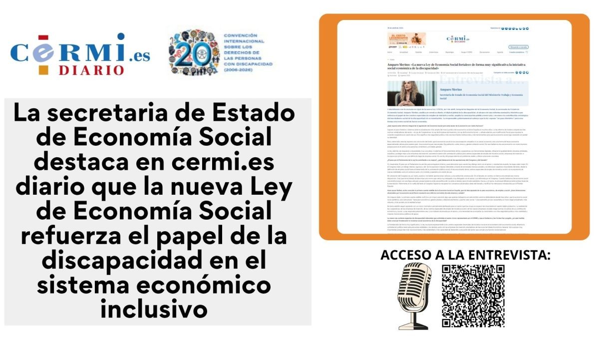 Diapositiva con un QR que enlaza a la entrevista con la secretaria de Estado