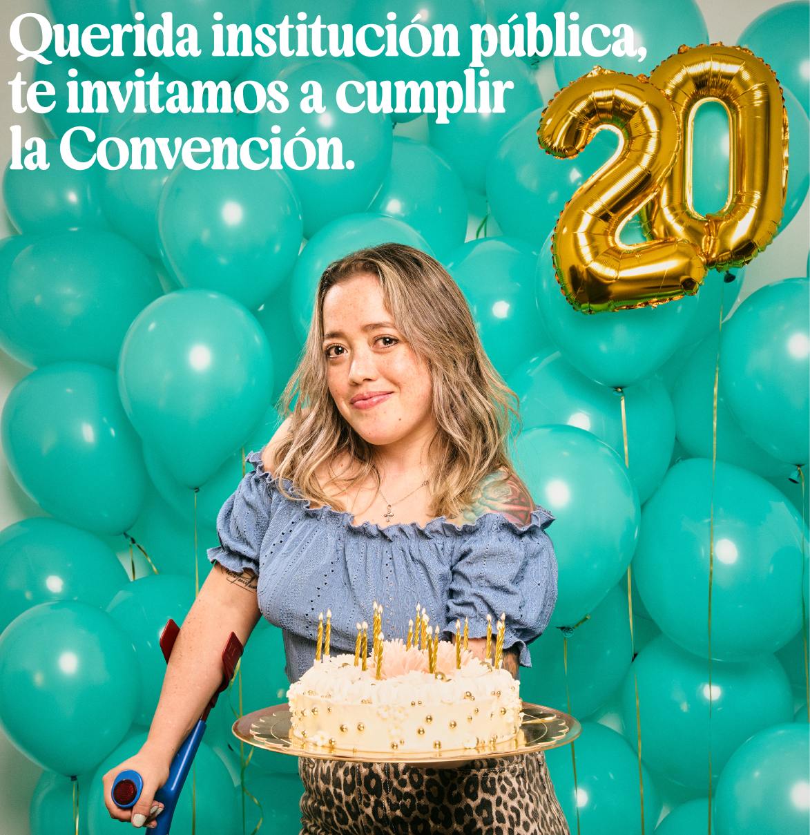 Imagen de la campaña de Cocemfe por el 20 aniversario de la convenciòn